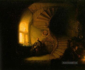  Rembrandt Malerei - Philosopher in Meditation Rembrandt